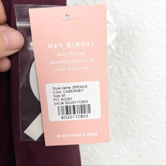 BIRDY GREY Spense Convertible Dress, Chiffon Cabernet, Size Medium, NWT! - Picture 6 of 8